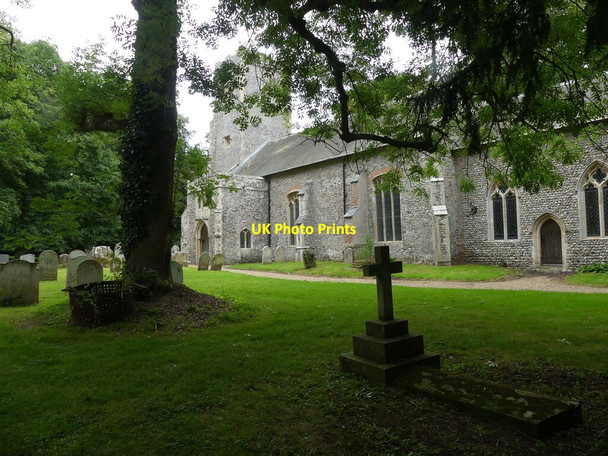 Photo 6"x4" All Saints Church as seen from Churchyard Gimingham c2021