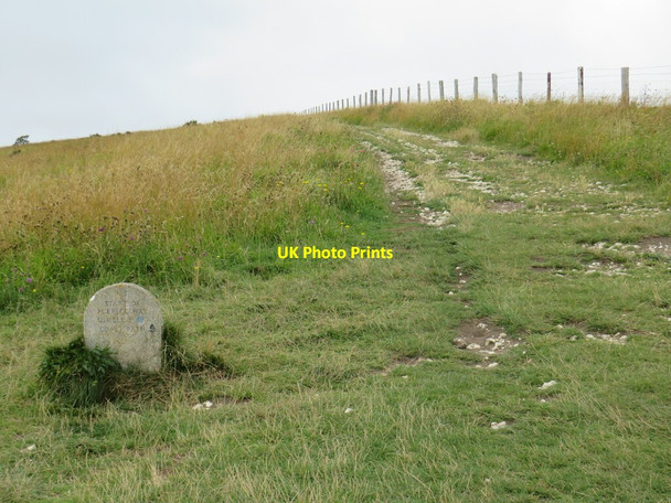 Photo 6"x4" Start of the Purbeck Way, near Ballard Point, Swanage Studland c2021