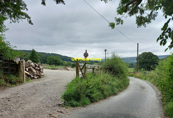 Photo 6"x4" Beamsley, gatepost and entrance Beamsley c2021