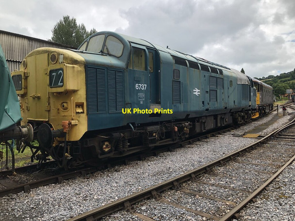 Photo 6"x4" Preserved Class 37 Locomotive at Buckfastleigh Buckfastleigh c2021