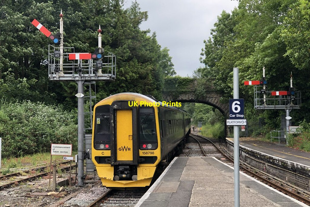Photo 6"x4" GWR service departing Yeovil Pen Mill Yeovil c2021