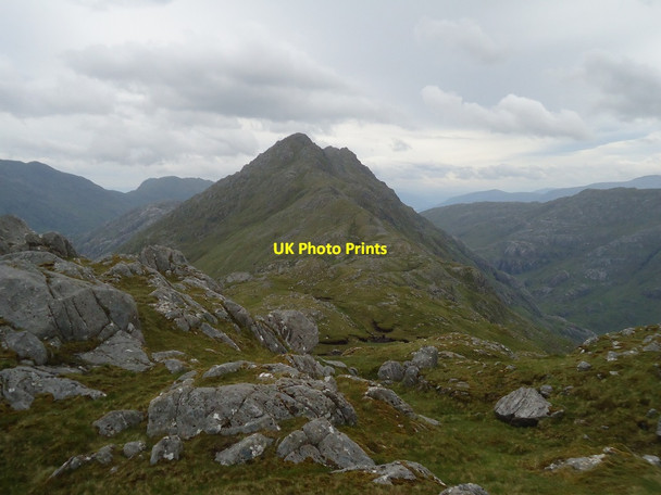 Photo 6"x4" Looking east from the summit of Sgurr nam Meirleach Sg\u00f9rr nam Meirleach c2017