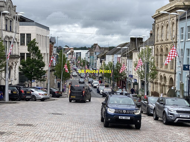 Photo 6"x4" Flags pictured at High Street, Omagh Omagh c2021
