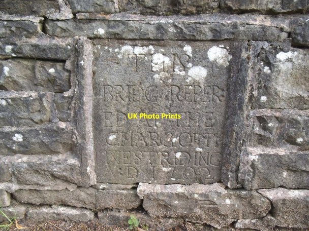 Photo 6"x4" Cowgill Bridge - stone plaque Cowgill\/SD7587 c2021