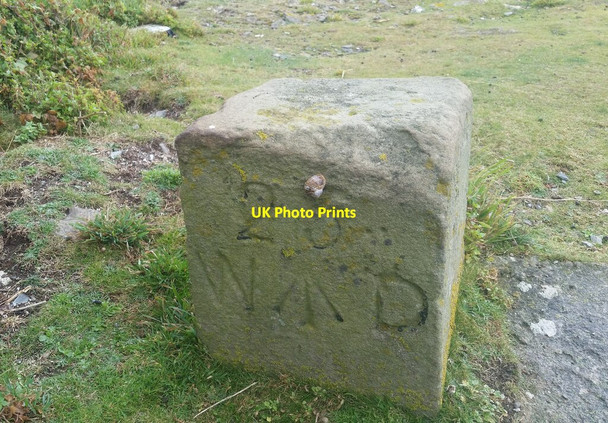 Photo 6"x4" War Department Boundary Stone No23 Flat Holm c2021