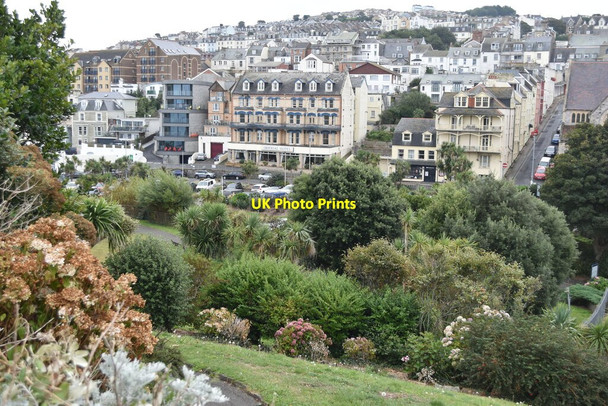 Photo 6"x4" View of Ilfracombe across gardens Ilfracombe c2021