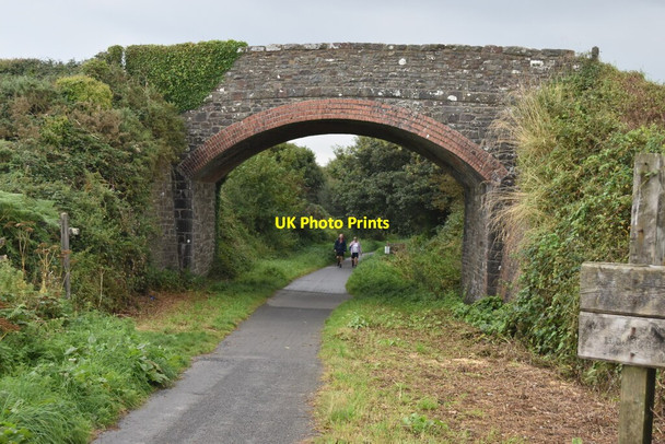 Photo 6"x4" Bridge over cycleway on disused railway line Ossaborough c2021