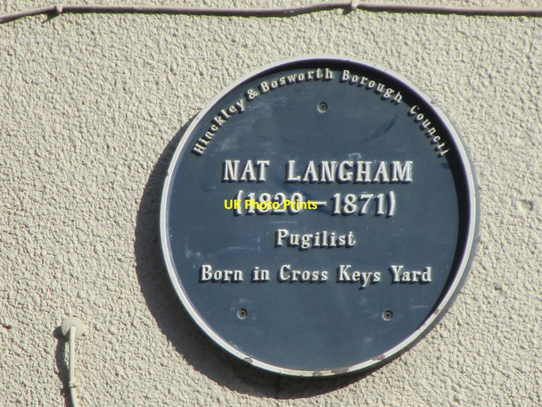 Photo 6"x4" Plaque to Nat Langham Hinckley c2021