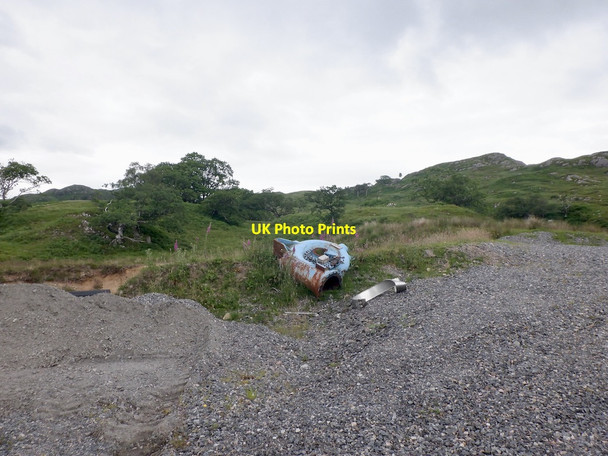 Photo 6"x4" Old hydroelectric pipework Allt na Claise Brice c2021