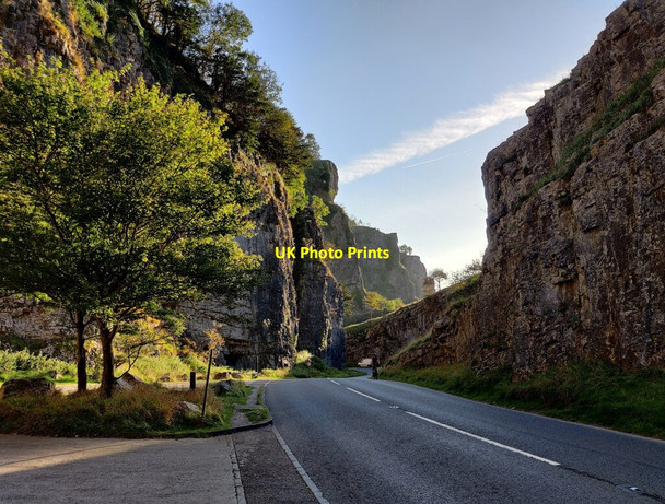 Photo 6"x4" Cliff Road in the Cheddar Gorge Bradley Cross c2021