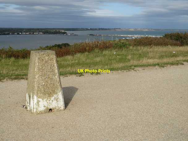 Photo 6"x4" Triangulation pillar at Hengistbury Head Christchurch\/SZ1592 c2021