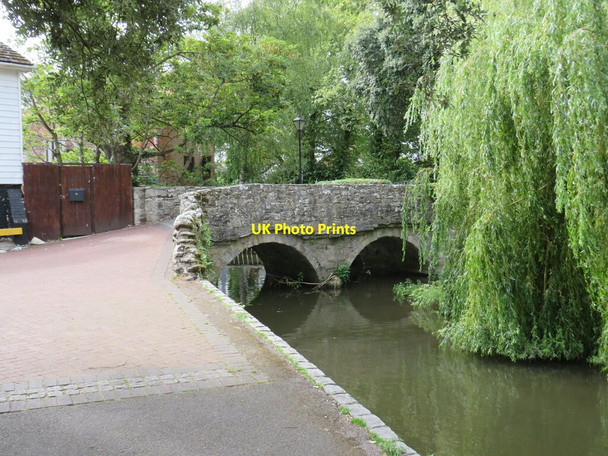 Photo 6"x4" Bridge over a mill stream, Christchurch Christchurch\/SZ1592 c2021