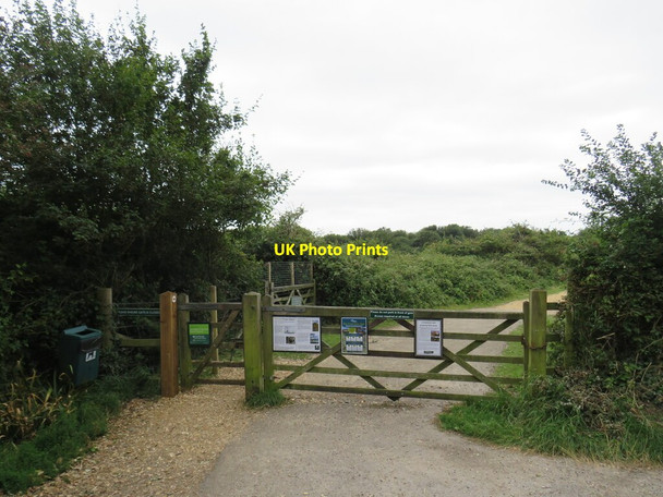 Photo 6"x4" Gate onto salt marshes near Lymington Lymington c2021