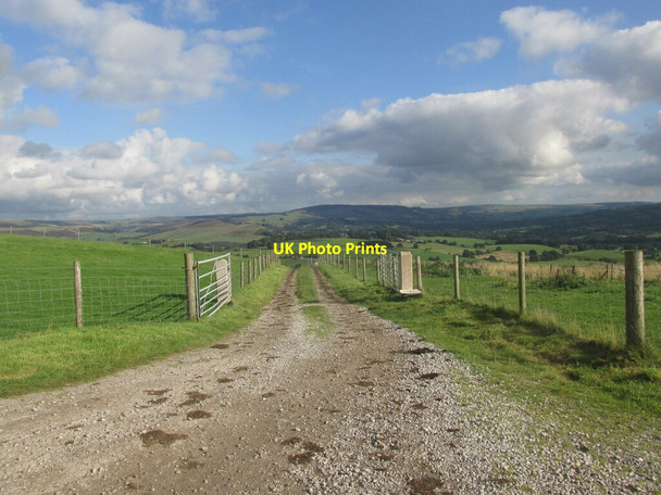 Photo 6"x4" Track heading east from the Gritstone Trail Bosley c2021