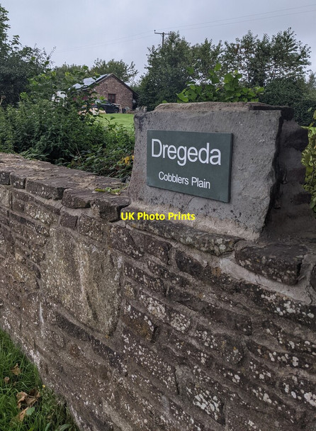 Photo 6"x4" Dregeda house name, Cobblers Plain, Monmouthshire Cobbler's Plain c2021