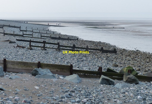 Photo 6"x4" Groynes along Llanfairfechan beach Llanfairfechan c2019