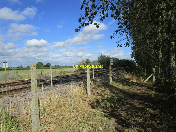 Photo 6"x4" Bridleway crossing the railway Collingham\/SK8361 c2021