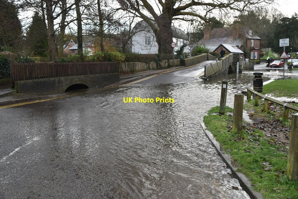 Photo 6"x4" Flooding at Eynsford Bridge Eynsford c2020