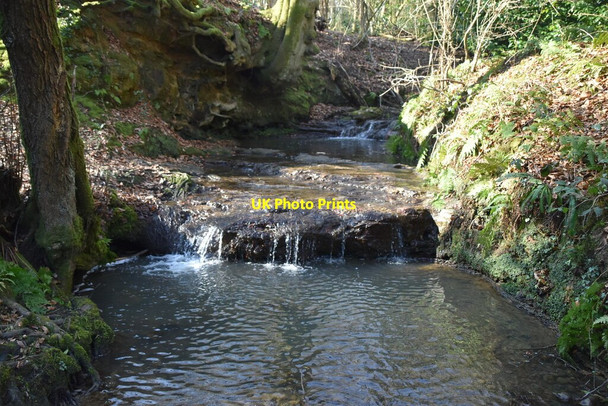 Photo 6"x4" Small waterfall, Spitlye Wood Heathfield\/TQ5630 c2021