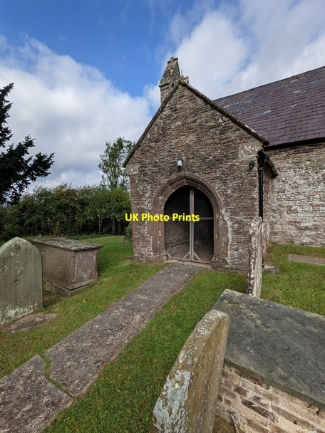 Photo 6"x4" Path to the church entrance, Gwernesney, Monmouthshire Gwernesney c2021