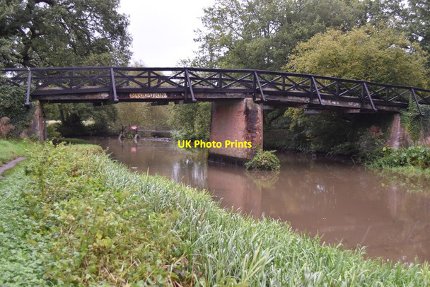 Photo 6"x4" Broadoak Bridge, on the River Wey Navigation Burntcommon c2021