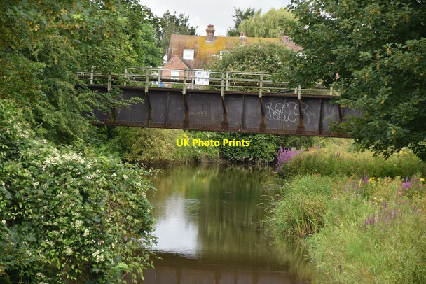 Photo 6"x4" Railway bridge over River Tillingham Rye c2021