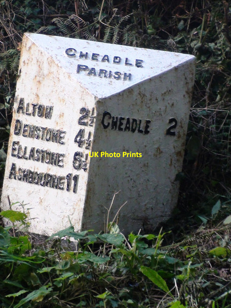 Photo 6"x4" Old Milestone, Threapwood Head Rakeway c2021