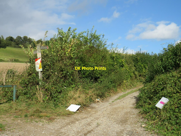 Photo 6"x4" North Downs Way, near Wrotham Heaverham c2021