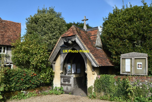 Photo 6"x4" Lych gate, Church of St Mary Hambleden c2020