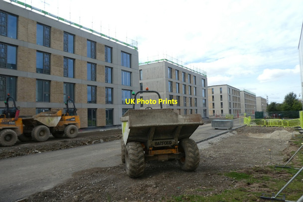 Photo 6"x4" Dumper truck beside Kato College Heslington c2021