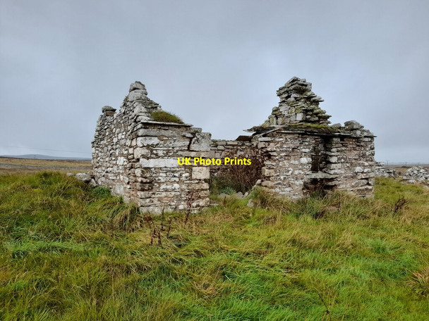 Photo 6"x4" Ruin, Tigh-a'-bheannaich Broubster c2021
