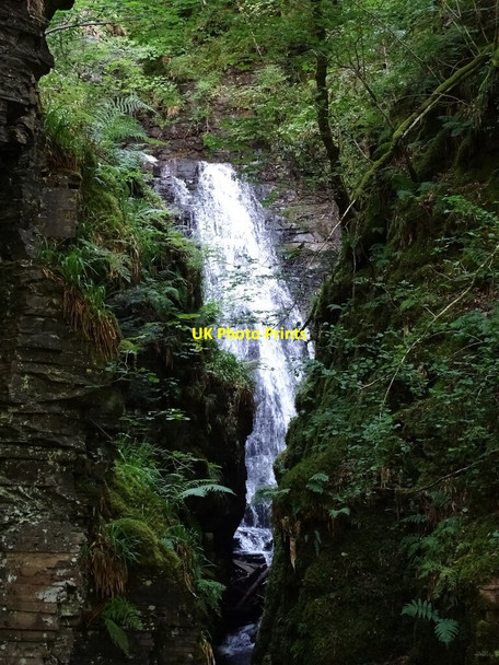 Photo 6"x4" Waterfall in Lael Forest Garden Clachan\/NH1784 c2021