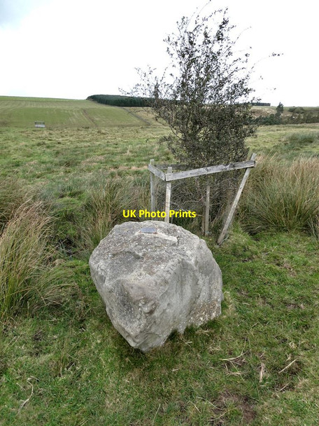 Photo 6"x4" Memorial stone on the Long Drag Rawgreen c2021