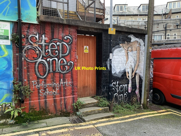 Photo 6"x4" Step One - entrance to the Performing Arts School Colwyn Bay\/Bae Colwyn c2021