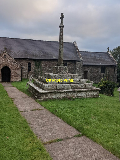 Photo 6"x4" Grade II (star) Listed Churchyard Cross, Wolvesnewton Wolvesnewton c2021