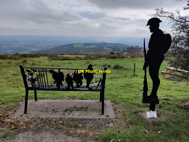 Photo 6"x4" Seat at the Clee Hill viewpoint Cleehill c2021