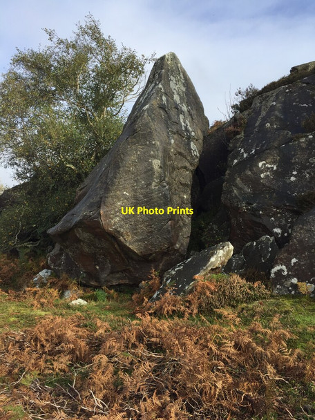 Photo 6"x4" Striking rock at Stell Crags Cartington c2021