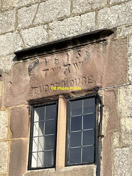 Photo 6"x4" Original name and date stone for Tudor House, Brassington Brassington c2021