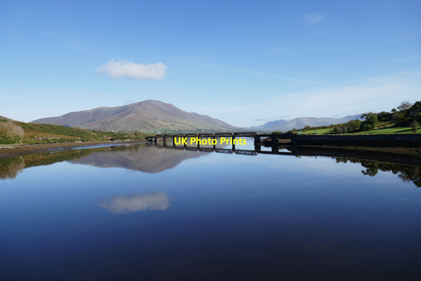 Photo 6"x4" Cahersiveen: View from the bridge to Knocknadobar Cahersiveen c2021