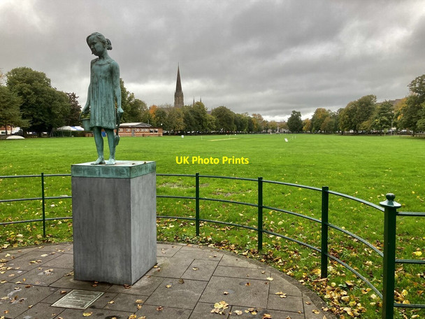 Photo 6"x4" Armagh Rail Disaster sculpture Armagh c2021