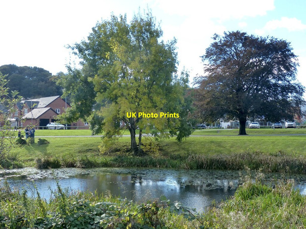 Photo 6"x4" Small lake, Jubilee Park, Rogerstone (3) Garth\/ST2687 c2021