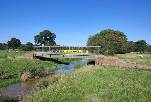 Photo 6"x4" Footbridge over Inchford Brook Waste Green c2021