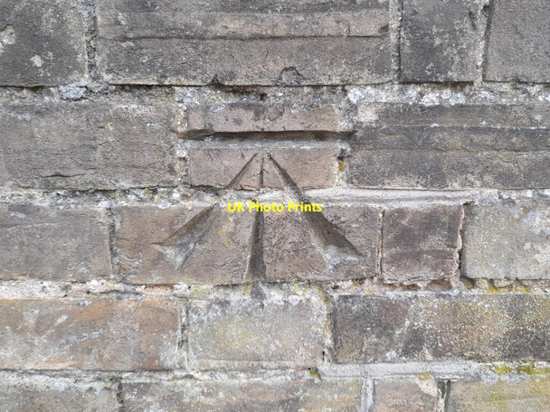 Photo 6"x4" OS Benchmark, Watton, Central Hall Watton\/TF9100 c2021
