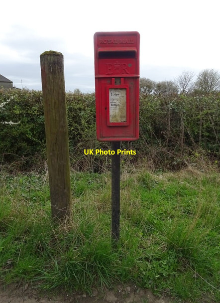 Photo 6"x4" Elizabeth II postbox on Helpringham Road, Burton Pedwardine Burton Pedwardine c2021