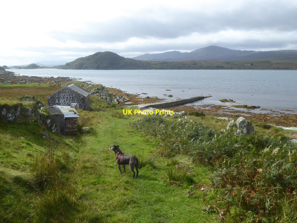 Photo 6"x4" Track and pier at Rubha an L\u00c3\u00a8im, Isle of Jura Ardmenish c2021