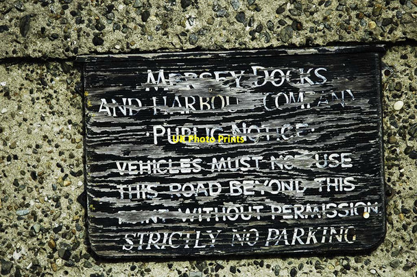 Photo 6"x4" Mersey Docks and Harbour Company Public Notice Llaneilian c2007