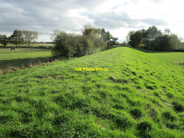 Photo 6"x4" Flood bank, Sutton on Trent Grassthorpe c2021