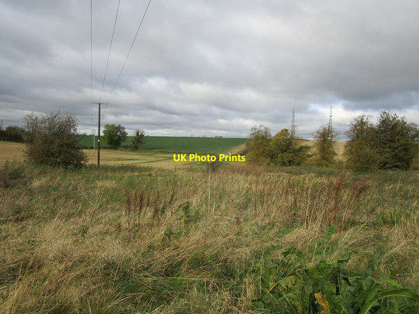 Photo 6"x4" Waste ground and power lines near Skeffington Skeffington c2021