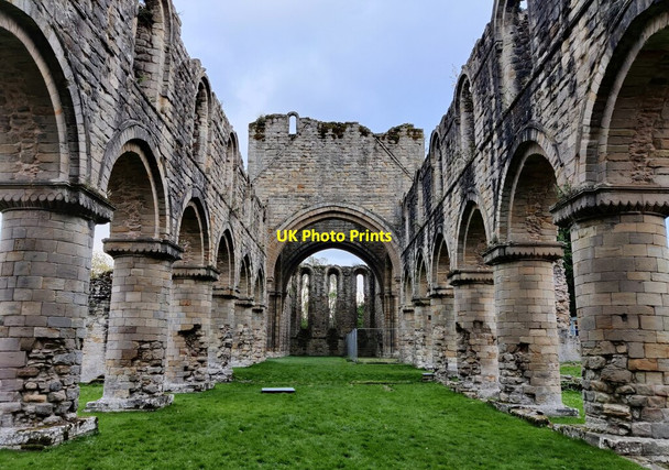 Photo 6"x4" Inside the ruins of Buildwas Abbey Buildwas c2021