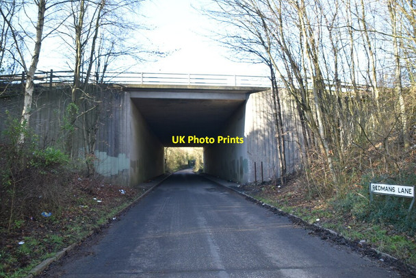 Photo 6"x4" Motorway overbridge, Redmans Lane Maypole\/TQ4963 c2021